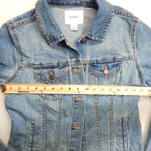 Old Navy Womens Denim Jean Jacket Button Down Medium Wash Size SM - Picture 6 of 9